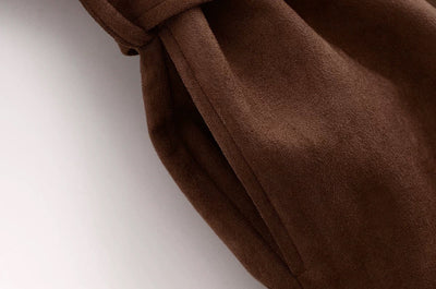 Wildleder Jacke mit Gürtel