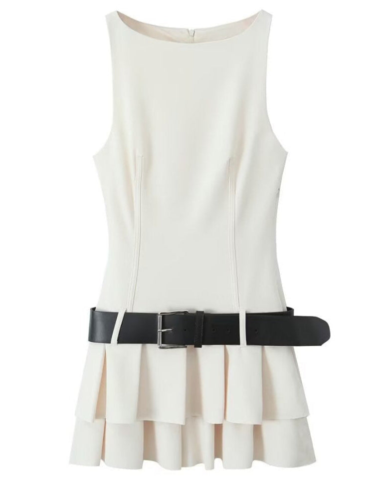 WHITE MINI DRESS