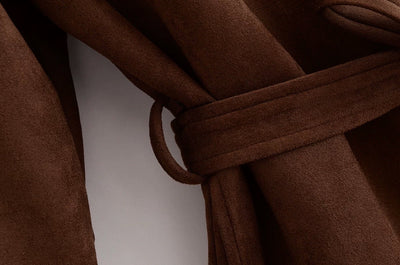 Wildleder Jacke mit Gürtel